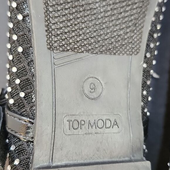 BRAND NEW TOP MODA MESH STUDDED  BUCKLE STRAP COMFORTABLE BALLERINA  FLATS G1 - Picture 15 of 16